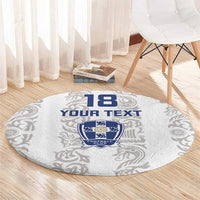 Custom York Minstrel Spirit Round Carpet Norse Viking Pattern White Version - Wonder Print Shop