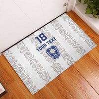 Custom York Minstrel Spirit Rubber Doormat Norse Viking Pattern White Version - Wonder Print Shop