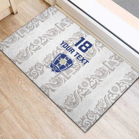 Custom York Minstrel Spirit Rubber Doormat Norse Viking Pattern White Version - Wonder Print Shop