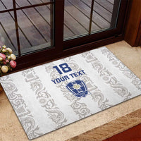 Custom York Minstrel Spirit Rubber Doormat Norse Viking Pattern White Version - Wonder Print Shop