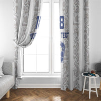 Custom York Minstrel Spirit Window Curtain Norse Viking Pattern White Version - Wonder Print Shop