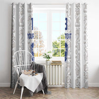 Custom York Minstrel Spirit Window Curtain Norse Viking Pattern White Version - Wonder Print Shop