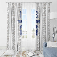 Custom York Minstrel Spirit Window Curtain Norse Viking Pattern White Version - Wonder Print Shop