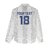 Custom York Minstrel Spirit Women Casual Shirt Norse Viking Pattern White Version - Wonder Print Shop