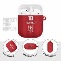 Custom York Minstrel Spirit AirPods Case Norse Viking Pattern Red Version - Wonder Print Shop