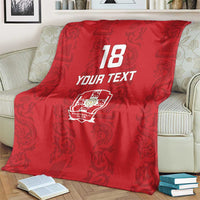 Custom York Minstrel Spirit Blanket Norse Viking Pattern Red Version - Wonder Print Shop