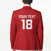 Custom York Minstrel Spirit Blazer Norse Viking Pattern Red Version - Wonder Print Shop