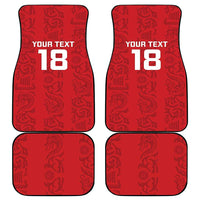 Custom York Minstrel Spirit Car Mats Norse Viking Pattern Red Version - Wonder Print Shop