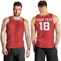 Custom York Minstrel Spirit Men Tank Top Norse Viking Pattern Red Version - Wonder Print Shop