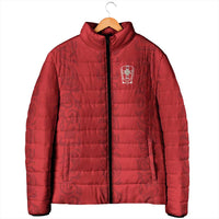 Custom York Minstrel Spirit Padded Jacket Norse Viking Pattern Red Version - Wonder Print Shop