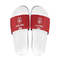 Custom York Minstrel Spirit Slide Sandals Norse Viking Pattern Red Version - Wonder Print Shop