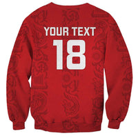 Custom York Minstrel Spirit Sweatshirt Norse Viking Pattern Red Version - Wonder Print Shop