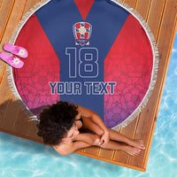 Custom York Heritage Minstrel Beach Blanket White Rose of York Patterns - Wonder Print Shop