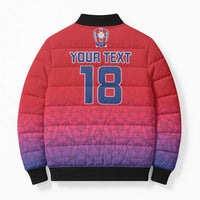 Custom York Heritage Minstrel Bomber Puffer Jacket White Rose of York Patterns - Wonder Print Shop