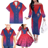 Custom York Heritage Minstrel Family Matching Off The Shoulder Long Sleeve Dress and Hawaiian Shirt White Rose of York Patterns - Wonder Print Shop