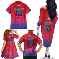 Custom York Heritage Minstrel Family Matching Off The Shoulder Long Sleeve Dress and Hawaiian Shirt White Rose of York Patterns - Wonder Print Shop