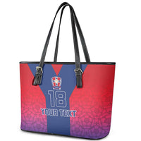 Custom York Heritage Minstrel Leather Tote Bag White Rose of York Patterns - Wonder Print Shop