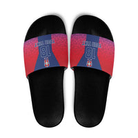 Custom York Heritage Minstrel Slide Sandals White Rose of York Patterns - Wonder Print Shop