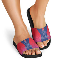 Custom York Heritage Minstrel Slide Sandals White Rose of York Patterns - Wonder Print Shop