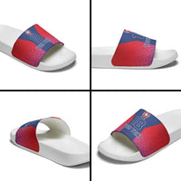 Custom York Heritage Minstrel Slide Sandals White Rose of York Patterns - Wonder Print Shop