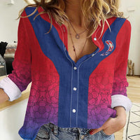 Custom York Heritage Minstrel Women Casual Shirt White Rose of York Patterns - Wonder Print Shop