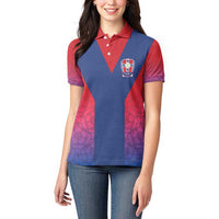 Custom York Heritage Minstrel Women Polo Shirt White Rose of York Patterns - Wonder Print Shop