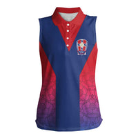 Custom York Heritage Minstrel Women Sleeveless Polo Shirt White Rose of York Patterns - Wonder Print Shop