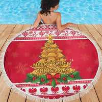 Poland Christmas Beach Blanket Oh Pierogi Tree - Wonder Print Shop