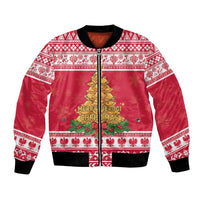 Poland Christmas Bomber Jacket Oh Pierogi Tree - Wonder Print Shop