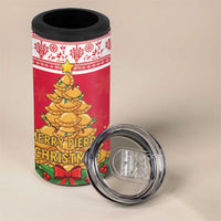 Poland Christmas 4 in 1 Can Cooler Tumbler Oh Pierogi Tree - Wonder Print Shop