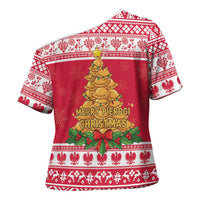 Poland Christmas Cross Shoulder Shirt Oh Pierogi Tree - Wonder Print Shop