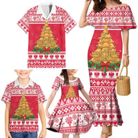 Poland Christmas Family Matching Mermaid Dress and Hawaiian Shirt Oh Pierogi Tree - Wonder Print Shop