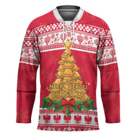 Poland Christmas Hockey Jersey Oh Pierogi Tree - Wonder Print Shop