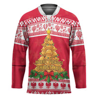 Poland Christmas Hockey Jersey Oh Pierogi Tree - Wonder Print Shop