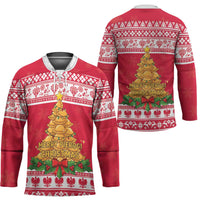 Poland Christmas Hockey Jersey Oh Pierogi Tree - Wonder Print Shop