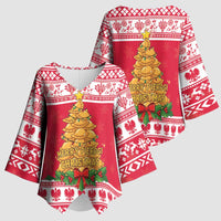 Poland Christmas Kimono Sleeve Blouse Oh Pierogi Tree - Wonder Print Shop