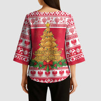 Poland Christmas Kimono Sleeve Blouse Oh Pierogi Tree - Wonder Print Shop