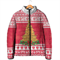 Poland Christmas Padded Jacket Oh Pierogi Tree - Wonder Print Shop