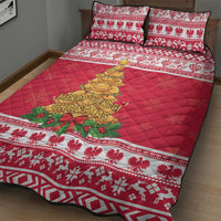 Poland Christmas Quilt Bed Set Oh Pierogi Tree - Wonder Print Shop