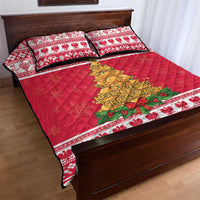 Poland Christmas Quilt Bed Set Oh Pierogi Tree - Wonder Print Shop
