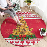 Poland Christmas Round Carpet Oh Pierogi Tree - Wonder Print Shop