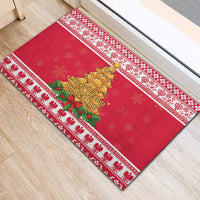 Poland Christmas Rubber Doormat Oh Pierogi Tree - Wonder Print Shop