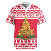 Poland Christmas Rugby Jersey Oh Pierogi Tree - Wonder Print Shop