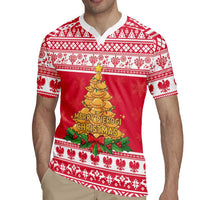 Poland Christmas Rugby Jersey Oh Pierogi Tree - Wonder Print Shop