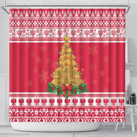 Poland Christmas Shower Curtain Oh Pierogi Tree - Wonder Print Shop