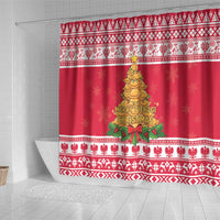 Poland Christmas Shower Curtain Oh Pierogi Tree - Wonder Print Shop