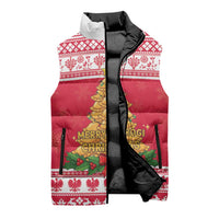 Poland Christmas Sleeveless Puffer Jacket Oh Pierogi Tree - Wonder Print Shop