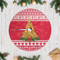 Poland Christmas Tree Skirt Oh Pierogi Tree - Wonder Print Shop