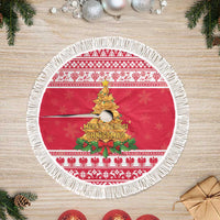 Poland Christmas Tree Skirt Oh Pierogi Tree - Wonder Print Shop