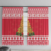 Poland Christmas Window Curtain Oh Pierogi Tree - Wonder Print Shop